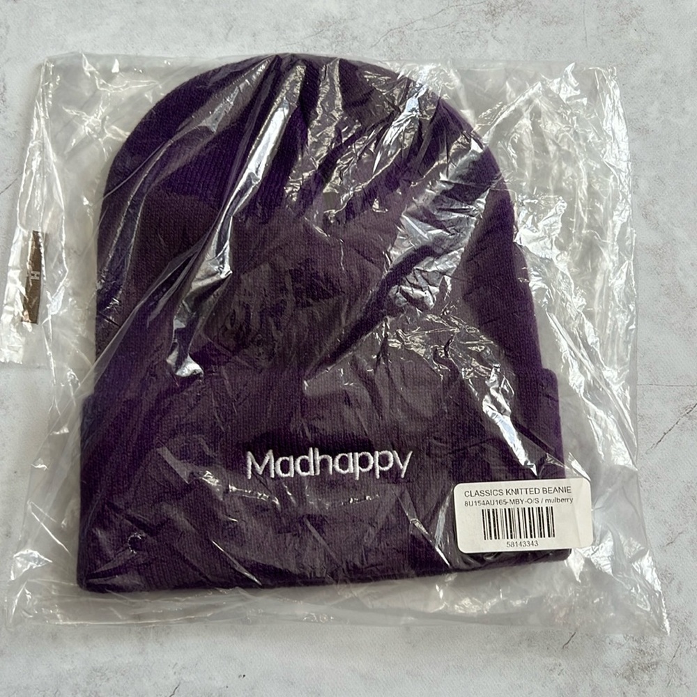 NWT Madhappy Mulberry Classics Knitted Beanie